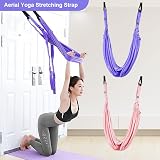 flintronic Yoga Stretching Strap Aerial Yoga Rope Back Bend Purple view 7