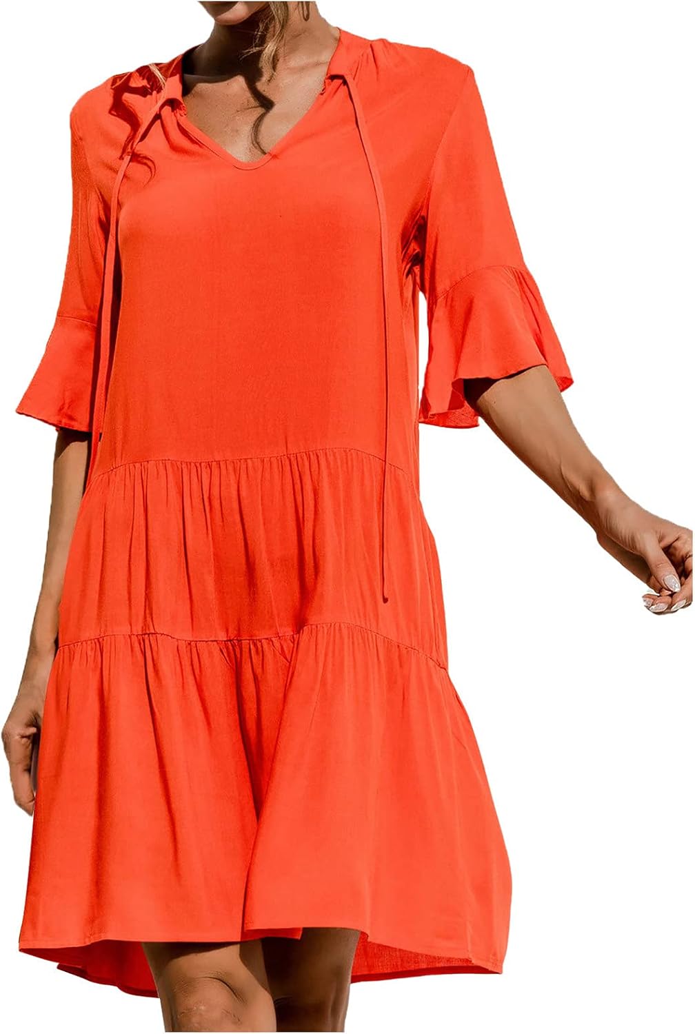 Summer Dresses for Women UK Clearance Ladies Sun Dress Sales Womens V