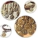Round Zodiac Sign Charms 12 Constellation Pendants Beads DIY for Necklace Bracelet Jewelry Making and Crafting, JIALEEY 12 PCS Antique Bronze