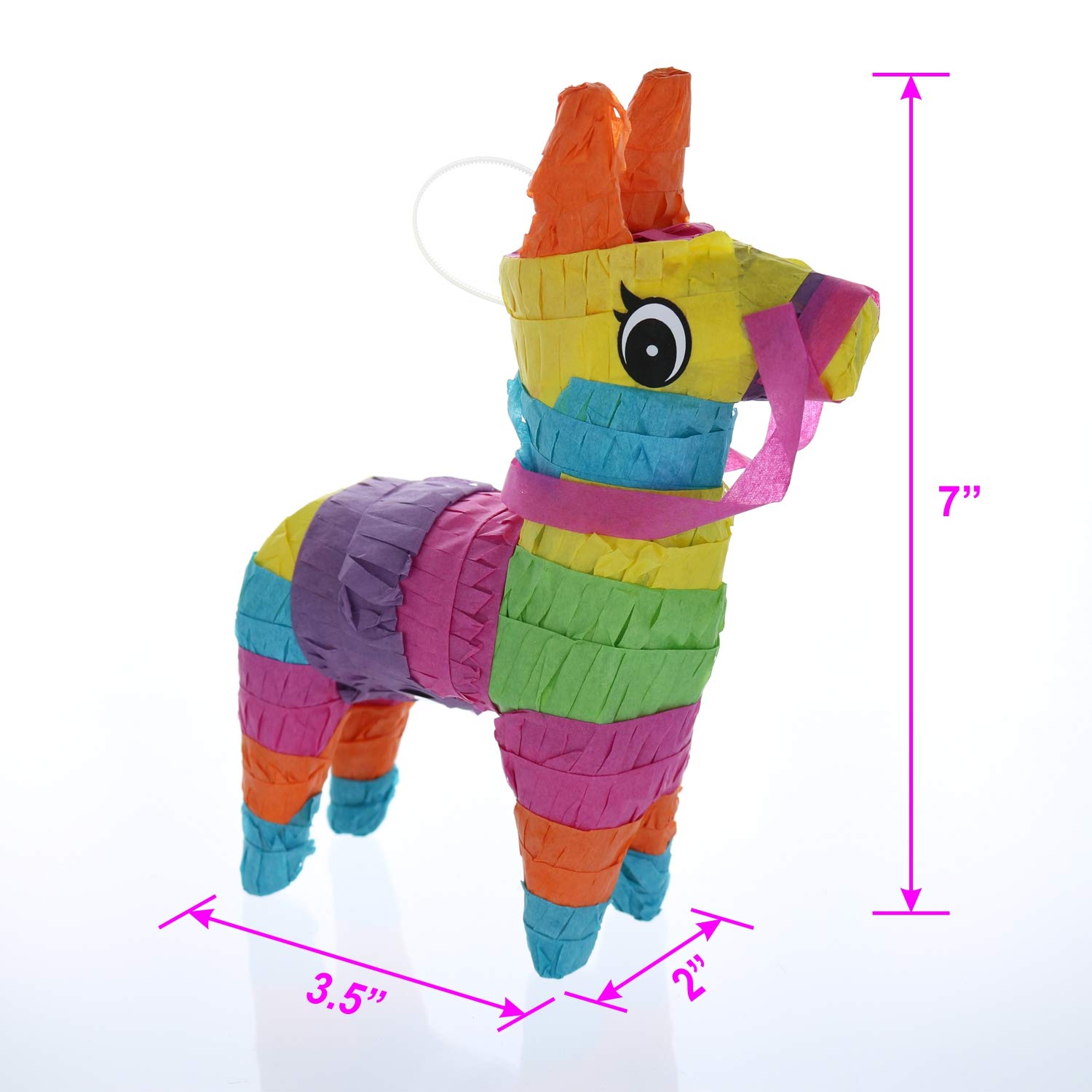 GIFTEXPRESS 6 Pack Mini Donkey Piñatas 7.5x5.5