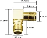 Boobrie SMA Female to Female Right Angle Connector 90 Degree DC-18GHz Signal view 2