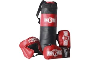 Ringside Kids Boxing Set (2-5 Year Old), Assortment with Punching Bag, Gloves, and Headgear for Boxing, MMA, Muay Thai, and Kickboxing, Youth Sports Set for Boys and Girls, Black