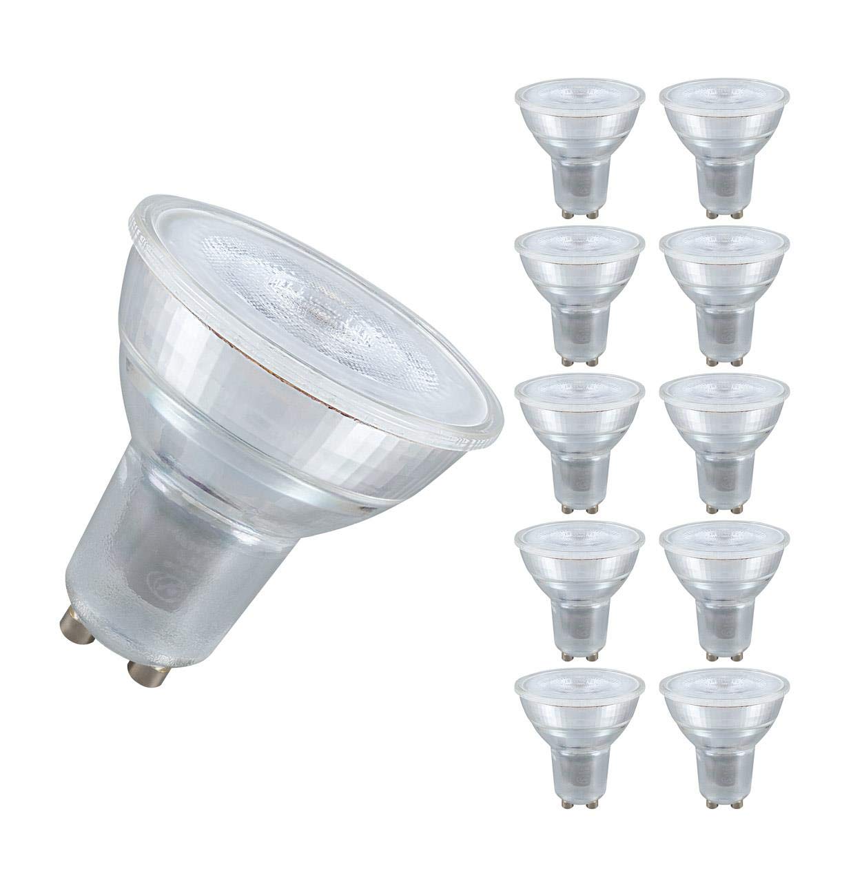 Crompton Lamps LED GU10 Spotlight 4.5W (10 Pack) (50W Equivalent) 4000K Cool White 35° 400lm Replacement Multipack Light Bulbs
