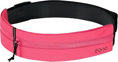 Eono Water Resistant Running Belt Pink Adjustable Waist Pack Large Capacity