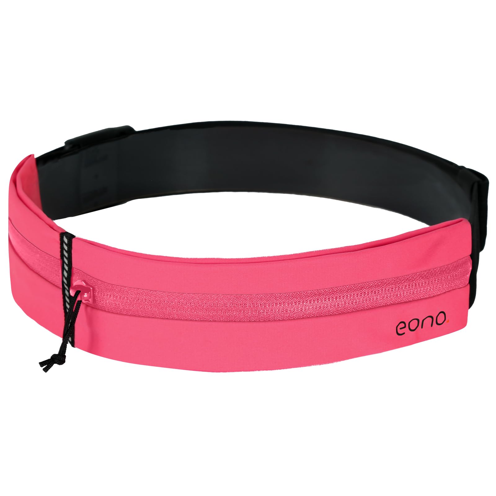 Eono Water Resistant Running Belt with Adjustable Elastic Strap, Large Capacity Running Waist Pack for Workouts, Exercise, Cycling, Walking, Travel & Outdoor Activities (Pink)