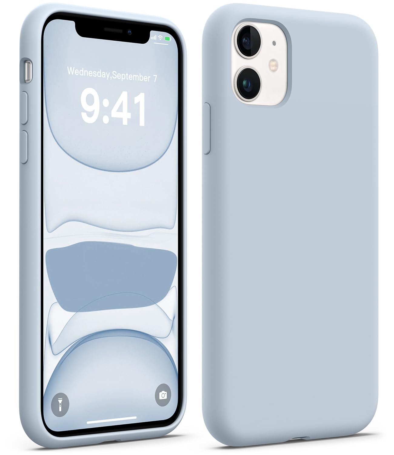 AOTESIER Compatible with iPhone 11 Case, [Food Grade Silicone] Full Body Drop Shockproof Protection with Soft Anti-Scratch Lining Phone Cases for iPhone 11 6.1 inch, Baby Blue