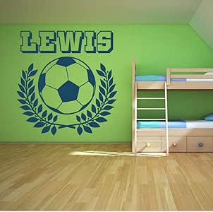 Nombre personalizado con pegatinas de pared de fútbol Calcomanías de