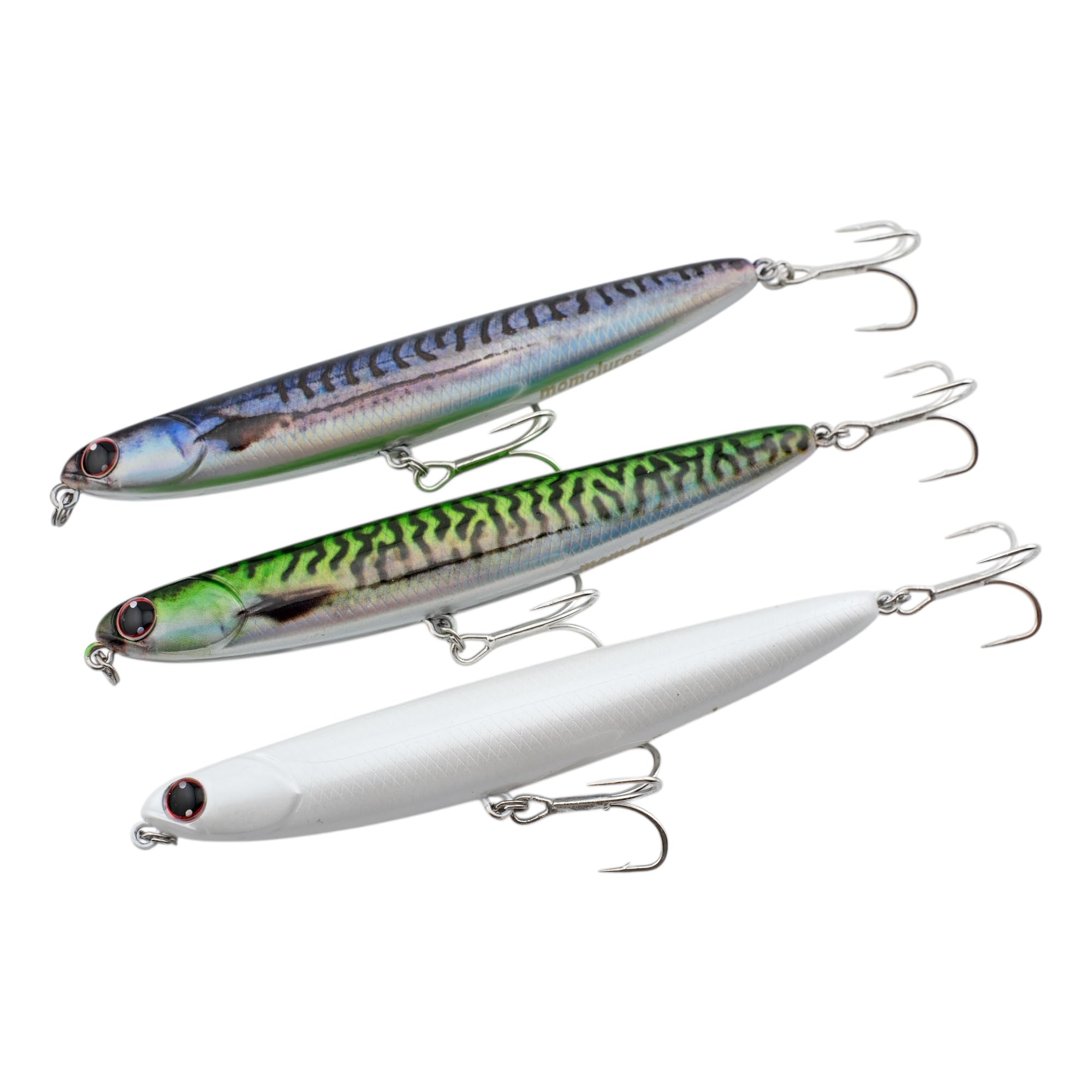 momolures - Salty Skimmer 110mm 14g bass lures topwater pencil bait sea fishing (3pcs Assort #03)