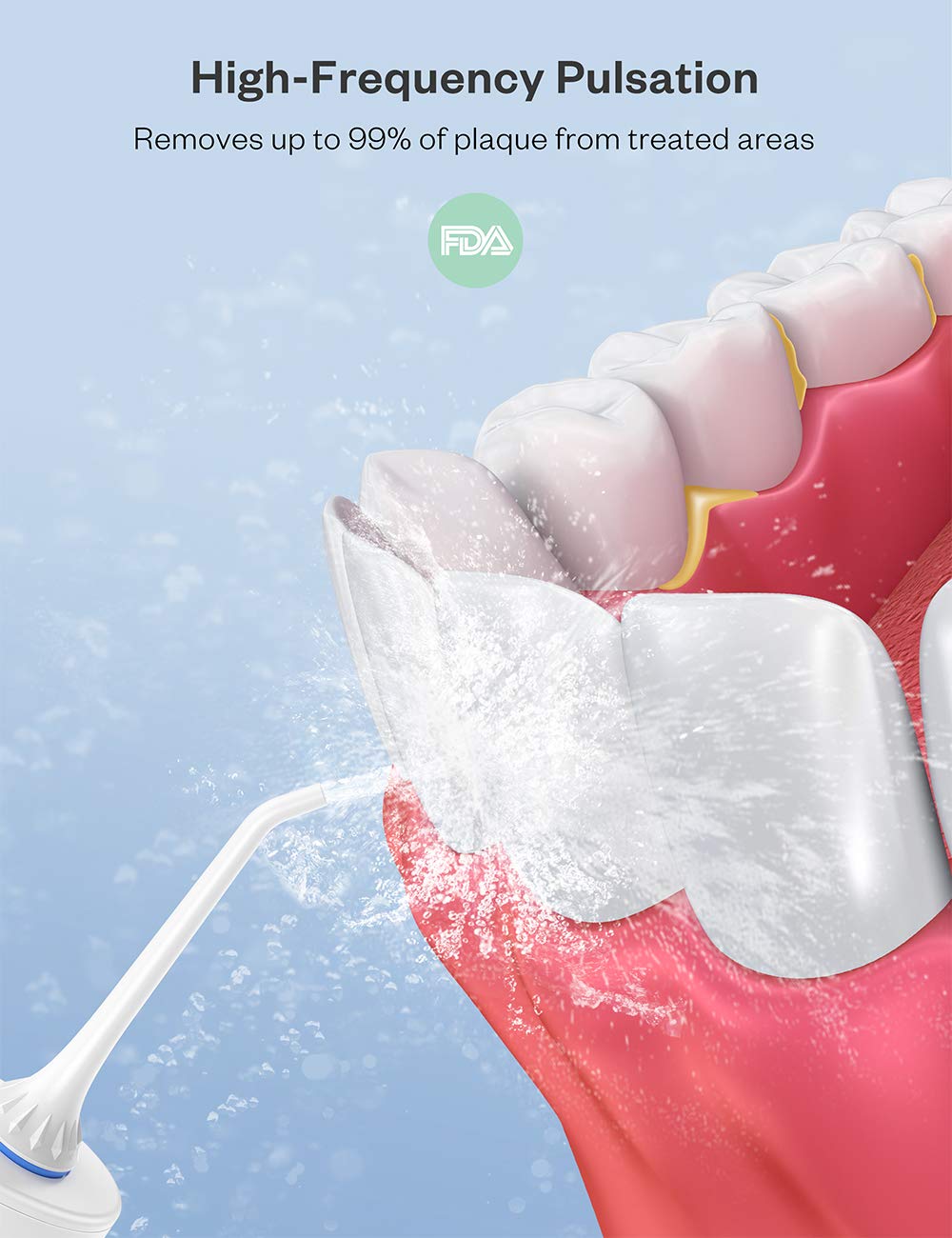Water Flosser Cordless Teeth Cleaner, 320ML Professional Dental Oral Irrigator 4 Modes & Jets IPX7 Waterproof Cleanerable Water Tank Portable and USB Rechargeable for Home Travel, Braces & Bridge Care: Beauty