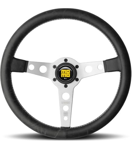 Amazon.com: Momo RET36BK2S Retro 360 mm Leather Steering