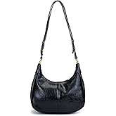 Shoulder Bags for Women Small Hobo Bags Crescent Shaped Cute Retro Tote Handbag Mini Clutch Purse with Zipper Closure