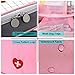 2pcs Portable Mini First Aid Kit, Multifunction Travel Medicine Storage Bag Emergency Kit for Outdoor Sports Home Office Camping Hiking Cycling - Just Empty First Aid Bag (Pink and Gray)