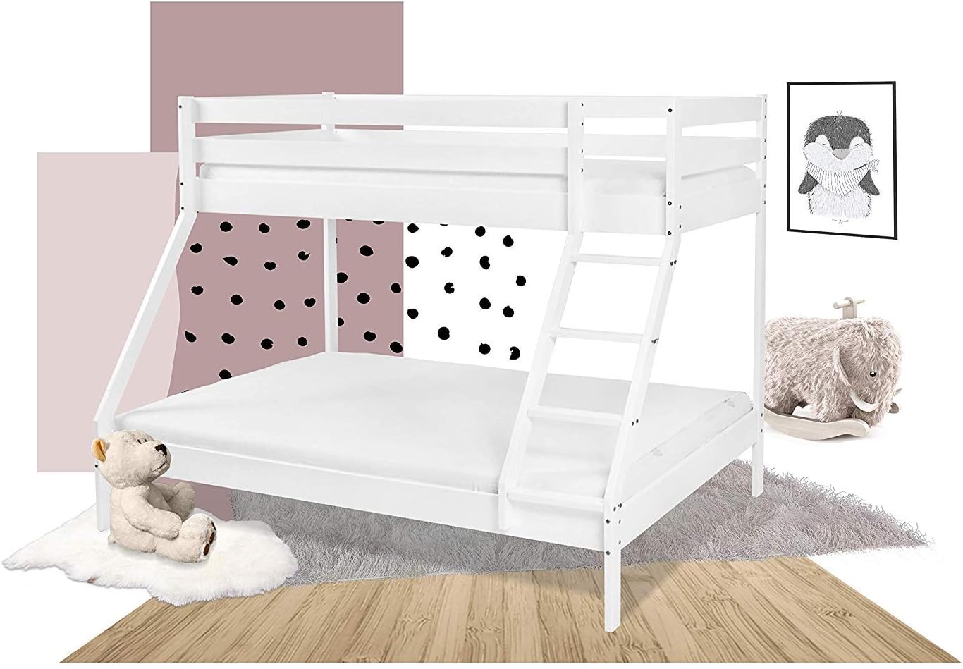 Etagenbett Fur Kinder Oder Erwachsene Stockbett Doppelstockbett 140x200 Inkl Lattenrost Und Absturzsicherung Weiss Ohne Bettkasten Amazon De Kuche Haushalt