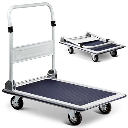 BuyDirect4U - TRANSPORTWAGEN - PLATTFORMWAGEN - SEHR ROBUST - BIS ZU 300 KG