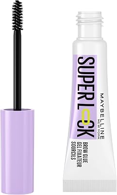 New York Augenbrauengel, Für definierte Augenbrauen, Starker Halt ohne abzublättern oder zu kleben, Integriertes Styling-Bürstchen, Super Lock Brow Glue, Transparent, 8 g