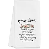 Gleegreets Grandma Kitchen Towels Gifts, Grandma Dish Hand Towels for Kitchen Bathroom Decor (16x24 inches)