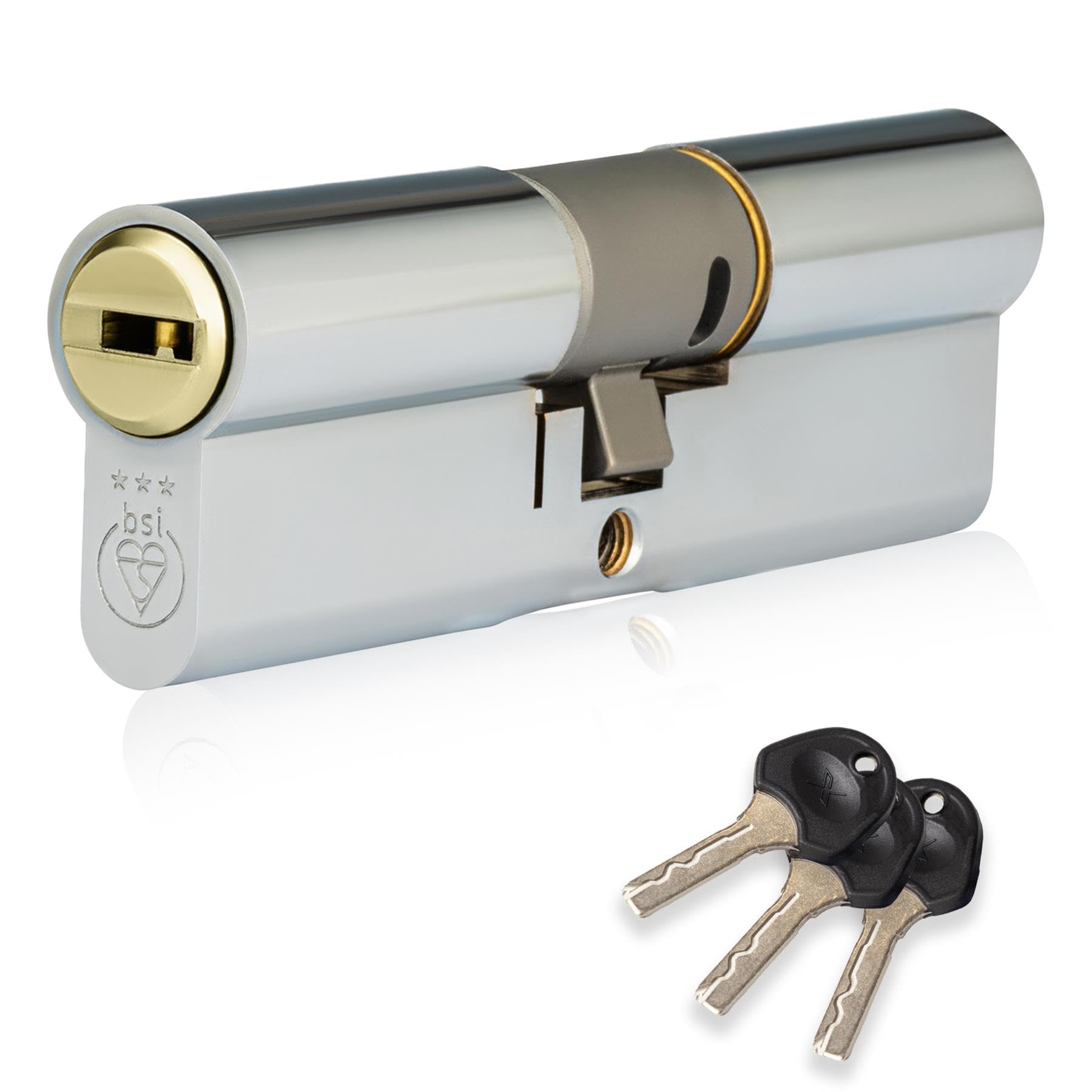 XFORT Colossus Dual Finish 3 Star Kitemarked Euro Cylinder Lock 40EX/50 (90mm), British Standard TS007 Anti-Snap Barrel Lock, uPVC Door Lock.
