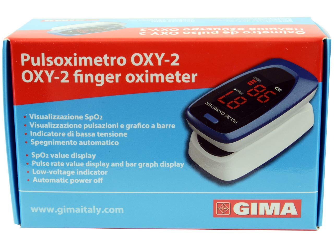 GIMA 35072 Fingertip Oximeter for Spo2 and Impulse Review Measure - Image 3