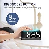 Netzu Alarm Clock Bedside with Night Light Dual Alarm USB Charger 12/24h view 6