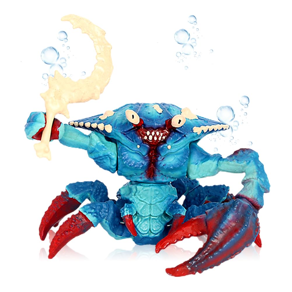 NyaSaa Ice Crab Figure - Realistic Mythical Fantasy Monster Action Figure With Weapon - Ice Monster Model Toy Gift for Boys and Girls, Kids Ages 7+