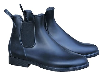 PVC Stiefelette Cardiff schwarz, Elastikeinsatz Gr. 31 | Stiefeletten für Kinder PVC Stiefelette, Jodhpurstiefelette, Reitsti