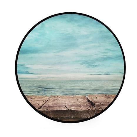 Tropical Nature - Alfombra redonda de lana antideslizante ...