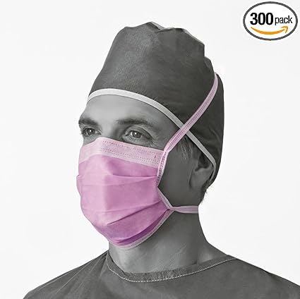 Download Amazon Com Medline Non27412 Surgical Face Masks Fluid Resistant Latex Free Purple Pack Of 300 Health Personal Care PSD Mockup Templates
