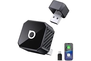 OTTOCAST Mini Pot 2025 2-in-1 Wireless CarPlay/Android Auto Adapter, 5GHz WiFi, Auto Connect for 2016+ Cars