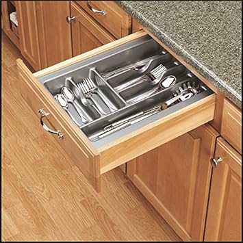 Rev A Shelf Gct 2s 52 Medium Glossy Silver Cutlery Tray Drawer