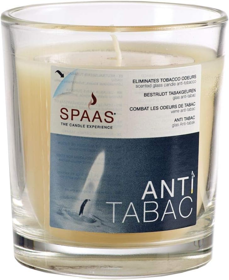 Amazon Com Spaas 12 Anti Tobacco Candles In Transparent Glass Paraffin Wax Ivory D X H 75 Mm Kitchen Dining
