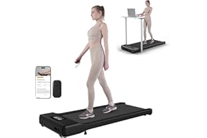 Lacuffy 2024 Upgraded Walking Pad Treadmill, Smart Walking Pad, Quiet Under Desk Treadmill for Home Use, Remote Control & App-Enabled, No Assembly Required, Fitness Data Recording