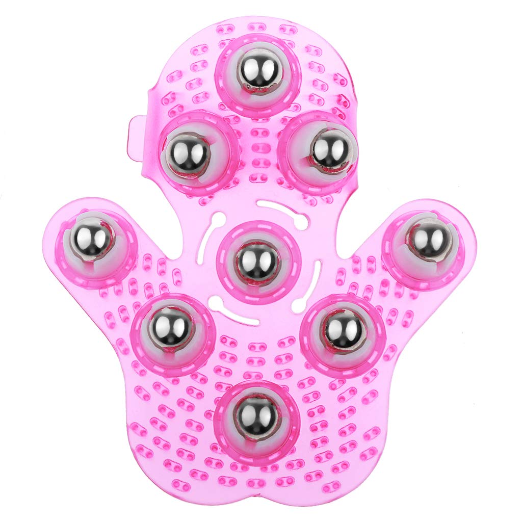 Body Massage Glove, Palm Shaped Massager Roller Ball Metal Rolling Ball Massage Body Hand Massager Beauty Massager Glove