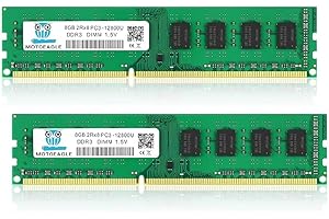 16GB (2X8GB) PC3-12800U DDR3-1600 UDIMM 2Rx8 DIMM RAM DDR3 8GB 1600MHz SDRAM 240-Pin 1.5V CL11 Non-ECC Desktop PC Memory Kit 