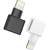 [Apple MFi Certified] 90Degree Lightning Extender Adapter for iPhone | 2 Pack iPhone Lightning Male to Lightning Female Extension Dongle Connector Pass Video/Audio through Protective Cases Charger