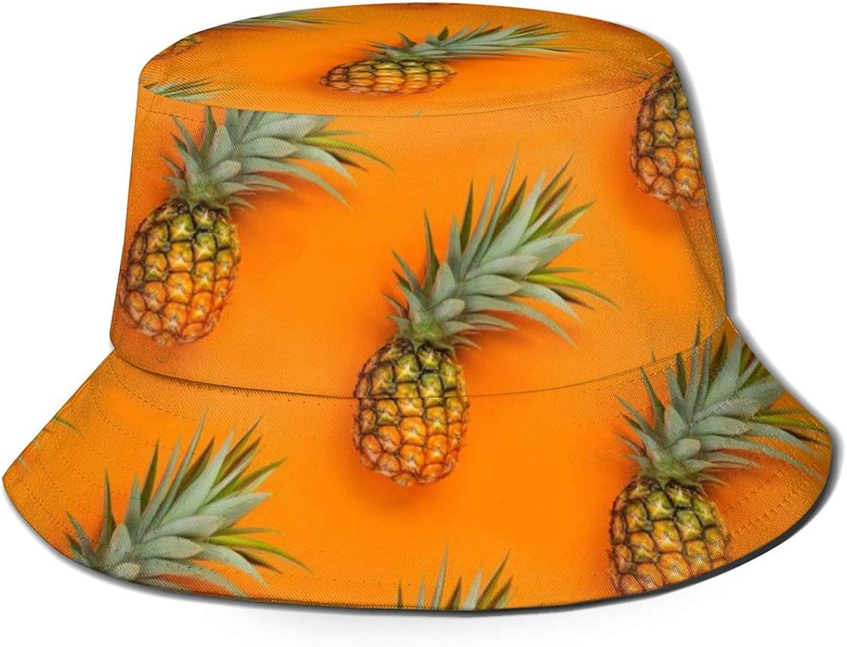 CHILL·TEK Bucket Hats, Orange Pineapples Reversible