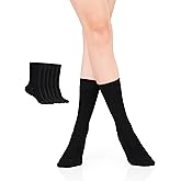 Hugh Ugoli Women Rayon Dress Socks, Extremely Soft Thin Crew Socks for Business, Trouser & Casual, Non-Binding & Breathable