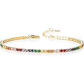 namana 925 Sterling Silver Tennis Bracelets for Women, Dainty Tennis Bracelet for Women set with Cubic Zirconia Stones, Dainty Sterling Silver Jewelry Gifts for Women