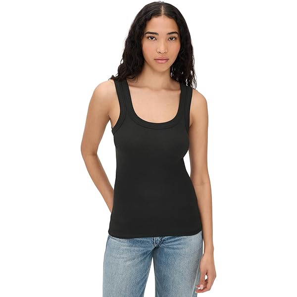 rag & bone Women's The Essential Rib String Tank, Freshlime, XS at