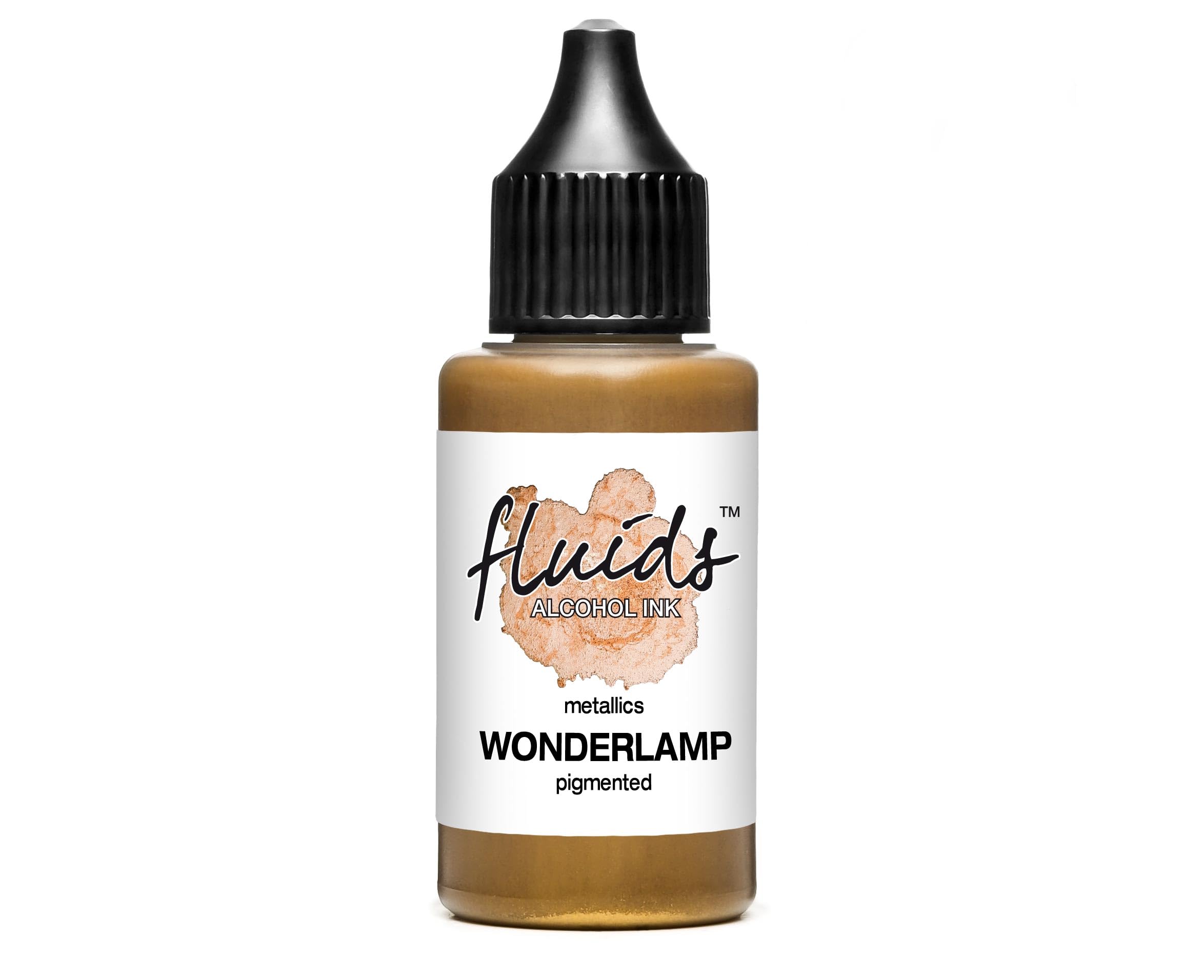 30ml Octopus Fluids Alcohol Ink Wonderlamp for Fluid Art and Resin, Metallic Gold