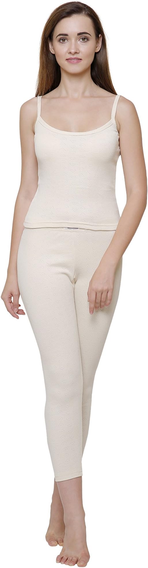 Bodycare Beige Solid Women Thermal Camisole Top