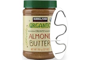 Kirkland Signature Organic Creamy Almond Butter, 27 oz Item 1109404. Bundle with MORALZA Eco-Friendly Stainless Steel Nuts Butter Blender - 2 Items.