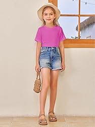 Girls Short Sleeve T Shirts Kids Summer Tops
