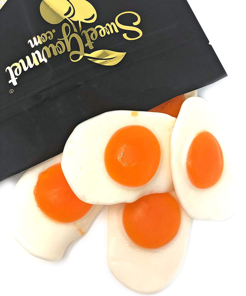 Giant Fried Eggs Gummi Candy Bulk Gummy Peach Flavor
