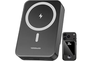 MATAST Magnetic Portable Charger, Power Bank 10000mAh with PD 20w Fast Charging, USB C in&Out Battery Pack, Compatible with Mag-Safe for iPhone 13/14/15/16/17 Pro/Pro Max Series, Samsung, Android, and More