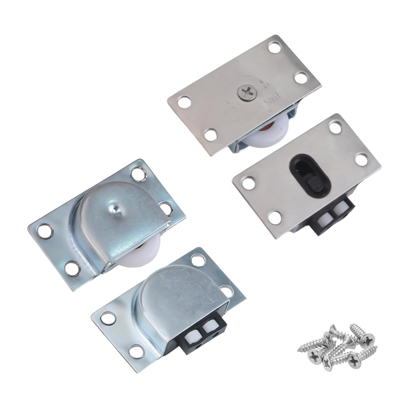 INCREWAY 2 Sets Furniture Roller Wheels Sliding Wheels for Wardrobe Cabinet Closet Window Sliding Door Wheels Hardware Accessories Pulley (Nylon Single Wheel)