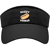 Generic Funny hot Dog glizzy Gobble Hat Sun Visor Hat for Adult Visor Hats Packable Golf Cap, One Size-Medium, Allblack