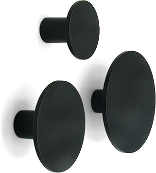 Amazon Com Metal Dot Decorative Wall Hooks Black Set Of 3