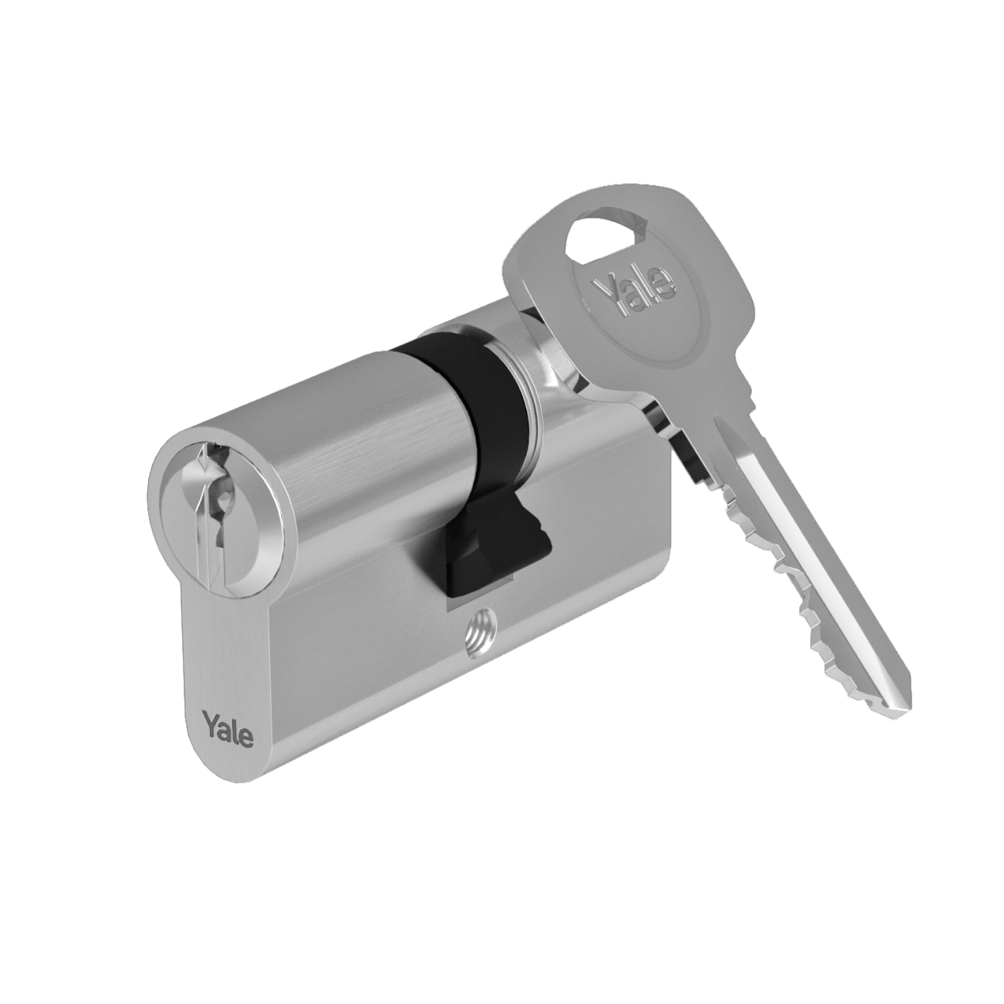 Yale Door Cylinder Lock for External/Entrance, 5 Pins, 3 Keys, Nickel-Plated, Brass, Nickel, 30 x 40 mm