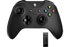 SZDILONG Wireless Controller for PC, SZDILONG Controller Compatible with Windows 10/11, 2.4GHZ Adapter, Black