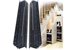 YENUO Undermount Heavy Duty Drawer Slides Full Extension Bottom Mounted 16 24 32 40 Inch Hidden Under Ball Bearing Metal Rails Track Guide Glide Runners 260 Lb 1 Pair (Black, 24 Inch(600mm))